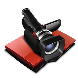 Movie folder Icon, Movie folder,Profesional Red,File Type