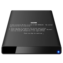 BSOD External Black Icon, BSOD External Black,Disk,Hardware