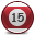 Billard Ball 15 Icon, Billard Ball 15,Rounded,System