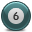 Billard Ball 6 Icon, Billard Ball 6,Rounded,System